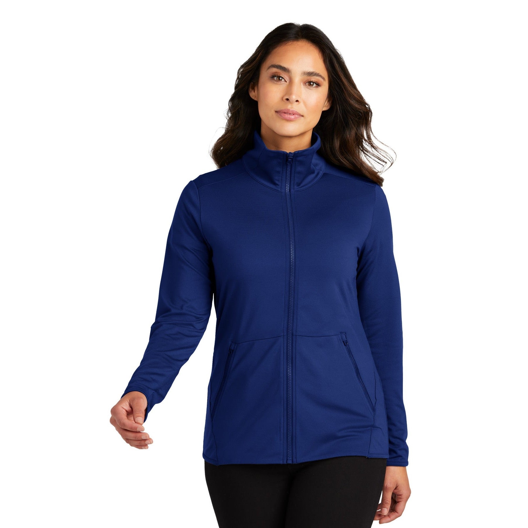 Port Authority-Port Authority® Women's Accord Stretch Fleece Full-Zip LK595-MedTech-4